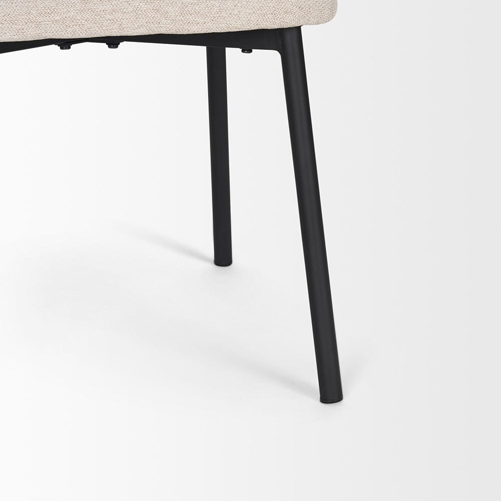 Mercana - Shannon Dining Chair w/ Oatmeal Fabric & Matte Black Metal (Set of 2) - 70254 view 8