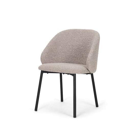 Mercana - Shannon Dining Chair w/ Taupe Boucle Fabric & Matte Black Metal (Set of 2) - 70256 view 1