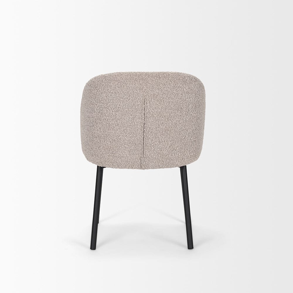 Mercana - Shannon Dining Chair w/ Taupe Boucle Fabric & Matte Black Metal (Set of 2) - 70256 view 4