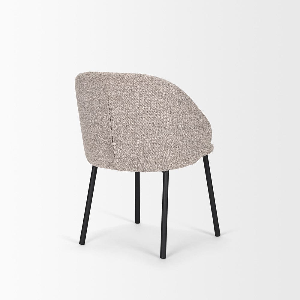 Mercana - Shannon Dining Chair w/ Taupe Boucle Fabric & Matte Black Metal (Set of 2) - 70256 view 5