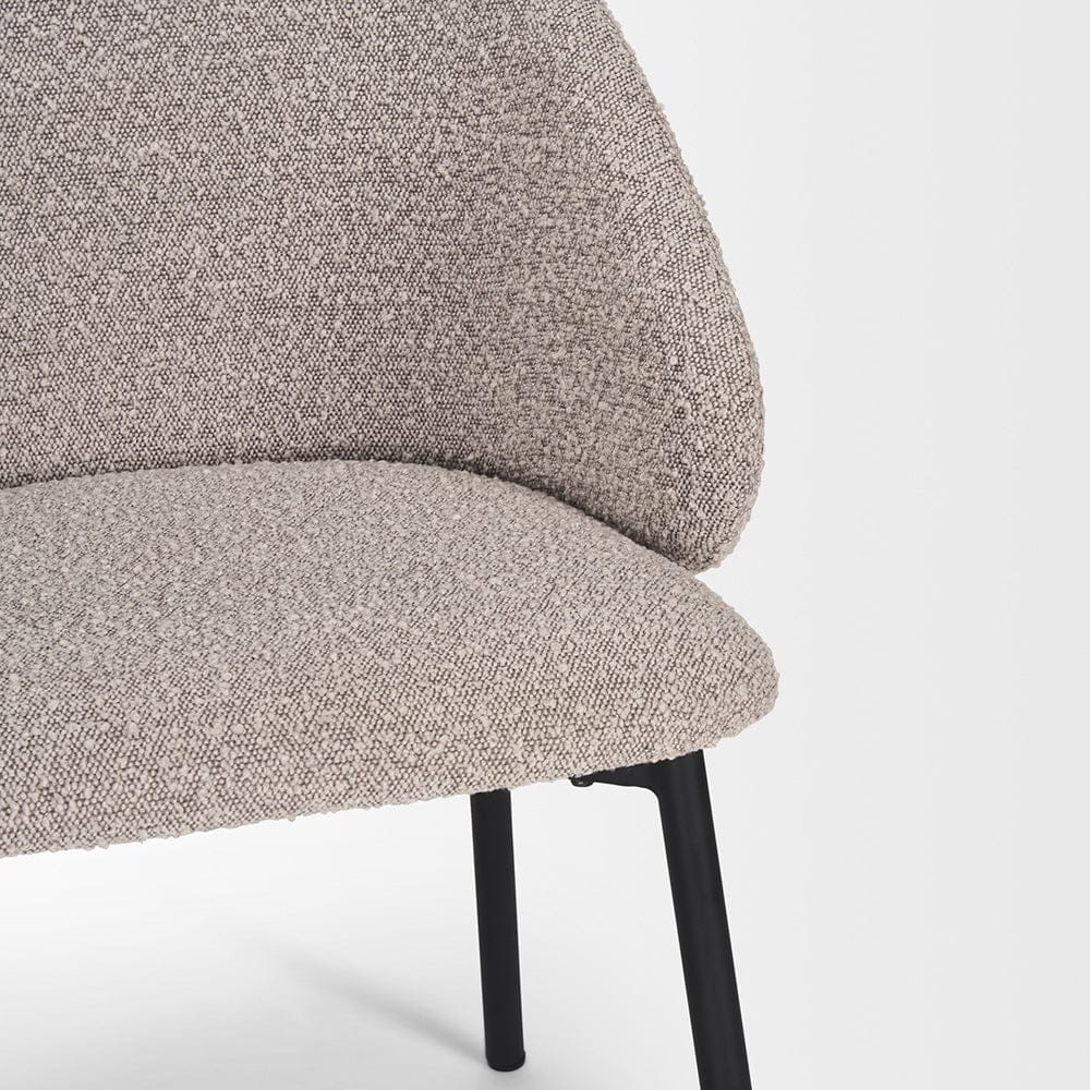 Mercana - Shannon Dining Chair w/ Taupe Boucle Fabric & Matte Black Metal (Set of 2) - 70256 view 8