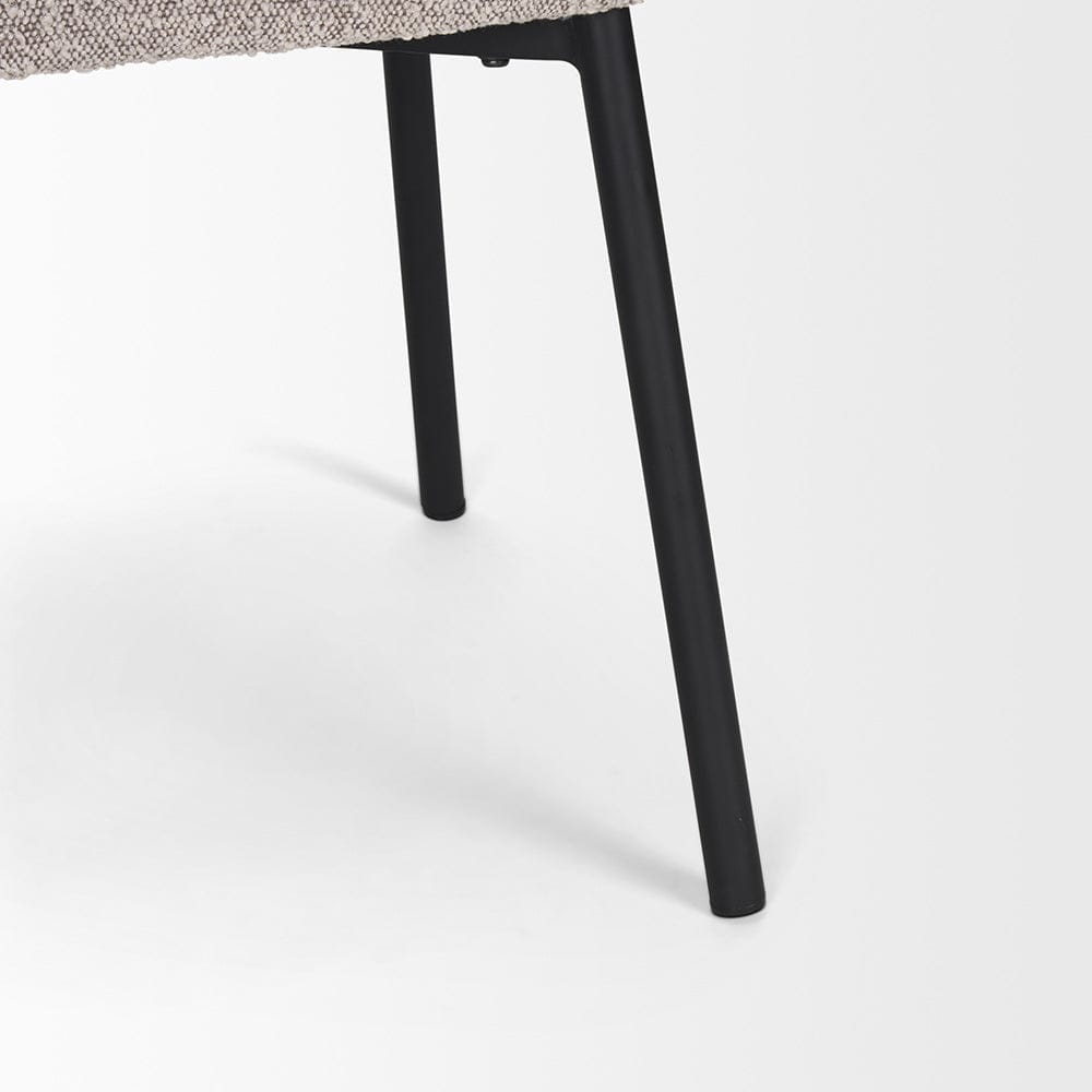 Mercana - Shannon Dining Chair w/ Taupe Boucle Fabric & Matte Black Metal (Set of 2) - 70256 view 9