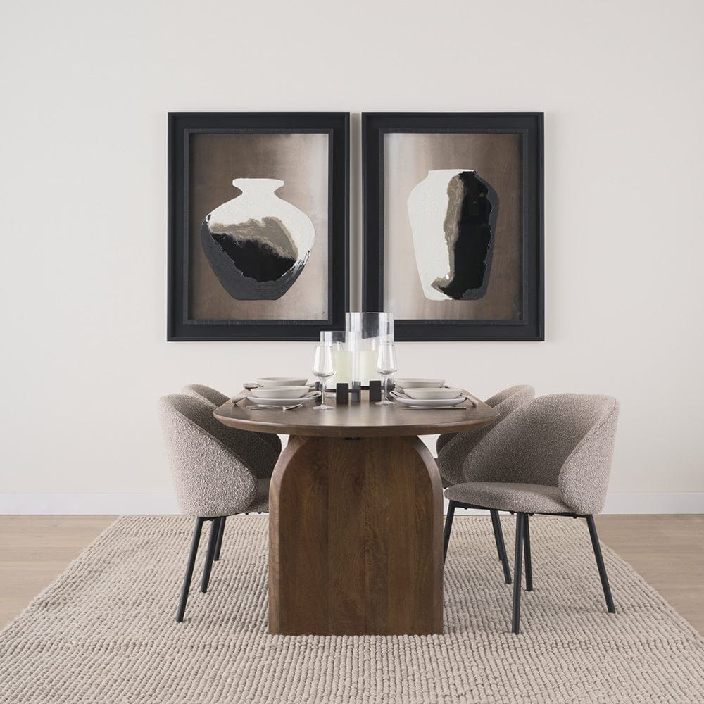 Mercana - Shannon Dining Chair w/ Taupe Boucle Fabric & Matte Black Metal (Set of 2) - 70256 view 11
