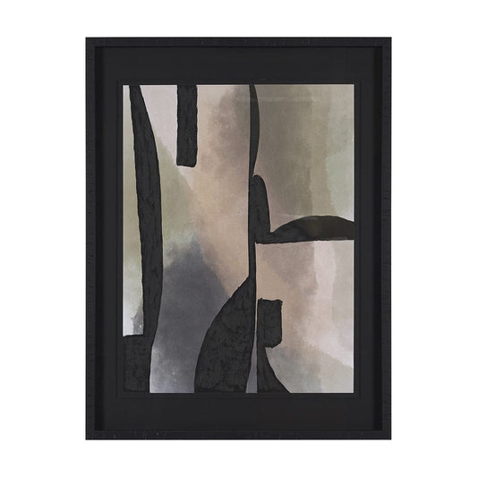Mercana - Shape Shift - Divide by Mercana Studio Hand Embellished Textured Framed Art Print Matted under Glass - 15170 view 1