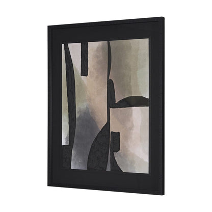 Mercana - Shape Shift - Divide by Mercana Studio Hand Embellished Textured Framed Art Print Matted under Glass - 15170 view 2
