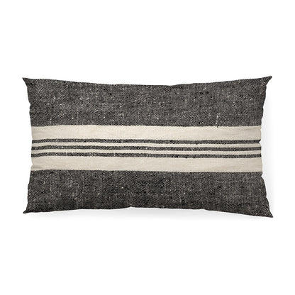 Mercana - Sharon 14 x 26 Black With Stripes Decorative Pillow Cover - 68879 view 1