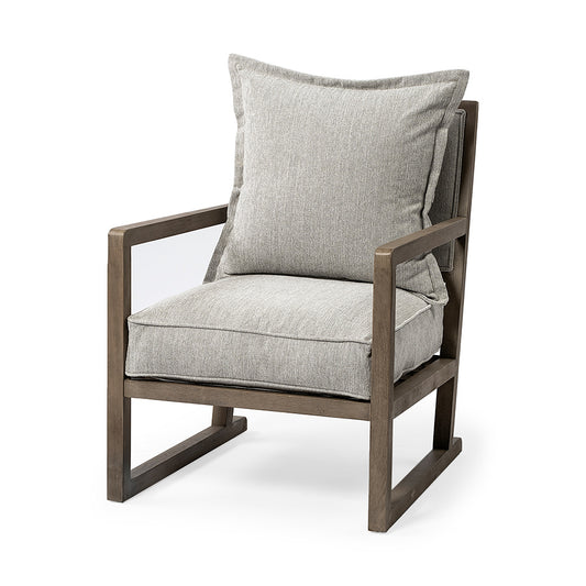 Mercana - Sherlock Frost Gray Wood Frame Accent Chair - 69001_CLOSEOUT view 1