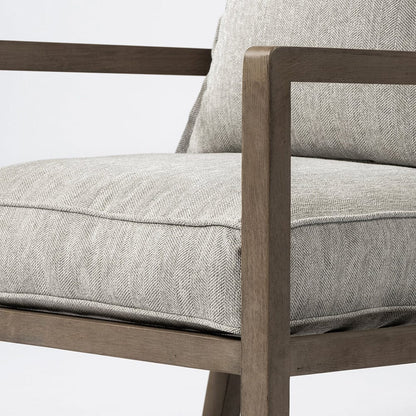 Mercana - Sherlock Frost Gray Wood Frame Accent Chair - 69001_CLOSEOUT view 7