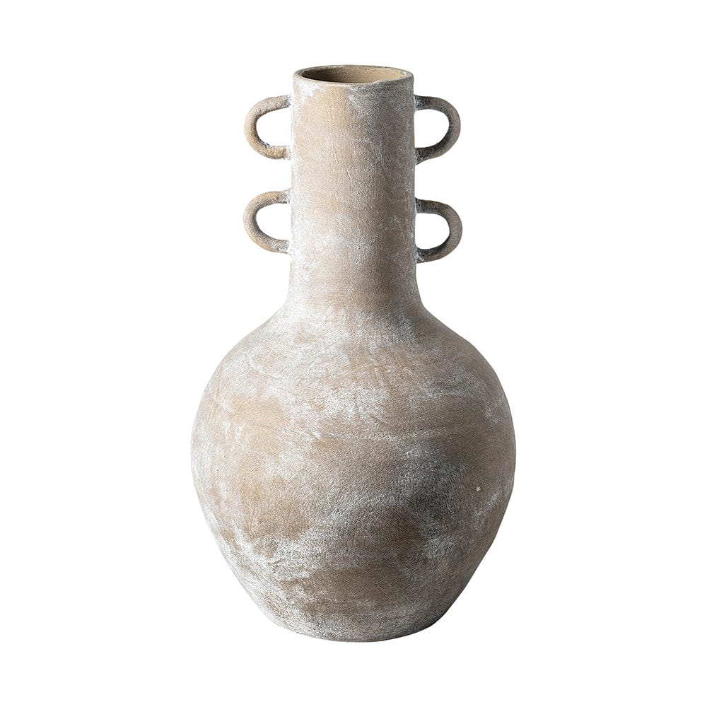 Mercana - Sherry Rustic Brown Tall Neck Ceramic Vase - 68910 view 1