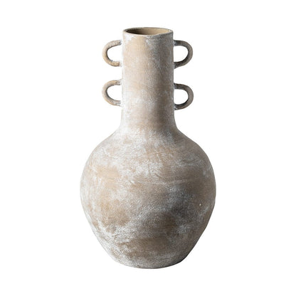 Mercana - Sherry Rustic Brown Tall Neck Ceramic Vase - 68910 view 1