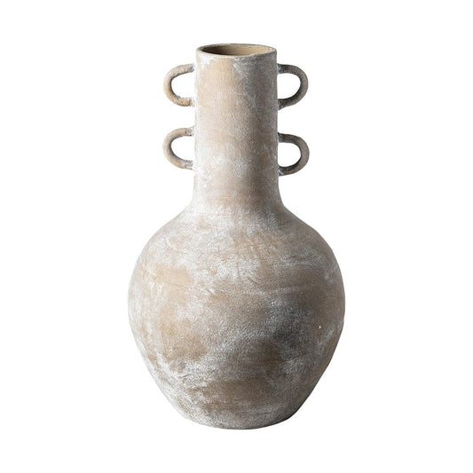 Mercana - Sherry Rustic Brown Tall Neck Ceramic Vase - 68910 view 1