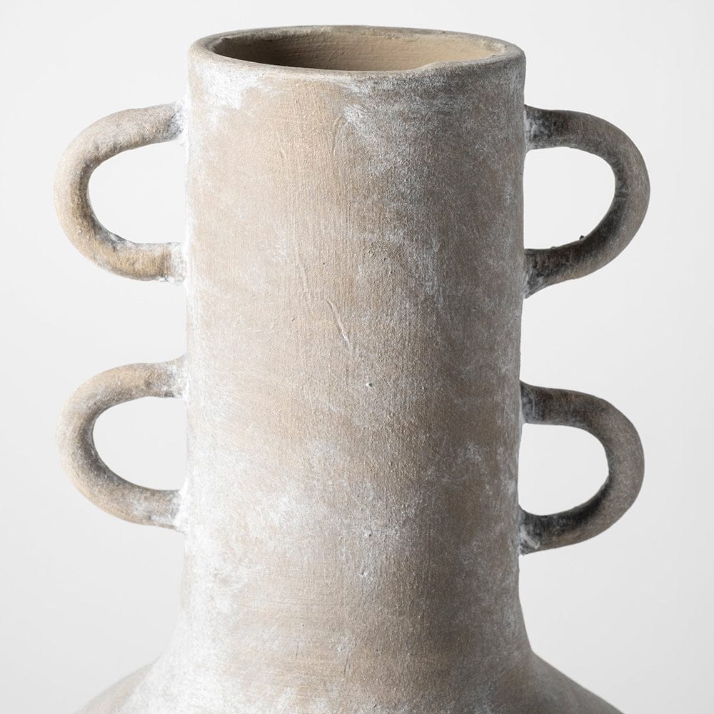 Mercana - Sherry Rustic Brown Tall Neck Ceramic Vase - 68910 view 5