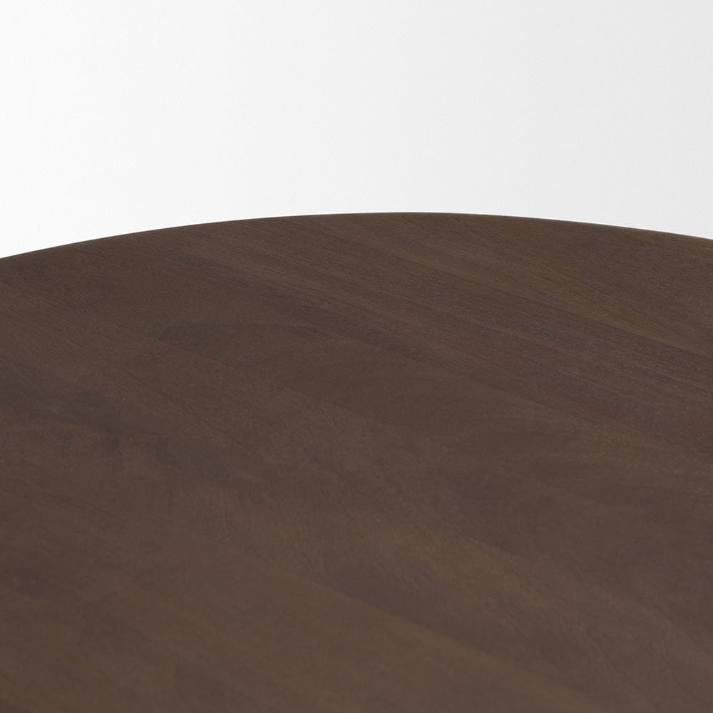 Mercana - Shima Oval Dark Brown Wood w/ Arched Legs Coffee Table - 70831 view 5