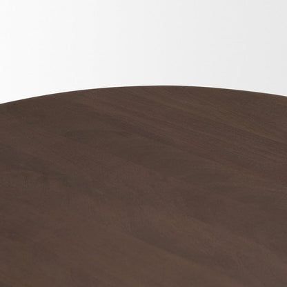Mercana - Shima Oval Dark Brown Wood w/ Arched Legs Coffee Table - 70831 view 5