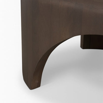 Mercana - Shima Oval Dark Brown Wood w/ Arched Legs Coffee Table - 70831 view 7