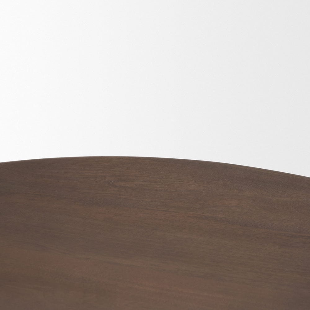 Mercana - Shima Round Dark Brown Wood W/Arched Legs Coffee Table - 70832 view 5