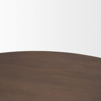 Mercana - Shima Round Dark Brown Wood W/Arched Legs Coffee Table - 70832 view 5