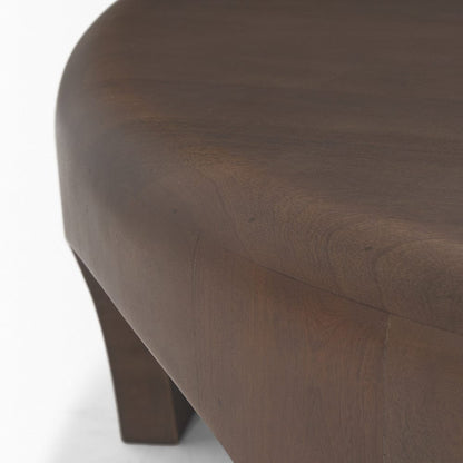 Mercana - Shima Round Dark Brown Wood W/Arched Legs Coffee Table - 70832 view 6