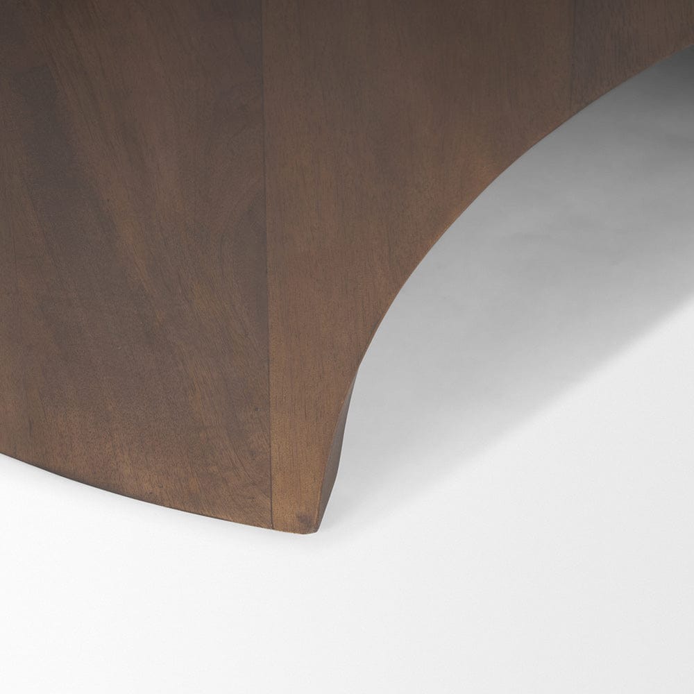 Mercana - Shima Round Dark Brown Wood W/Arched Legs Coffee Table - 70832 view 7