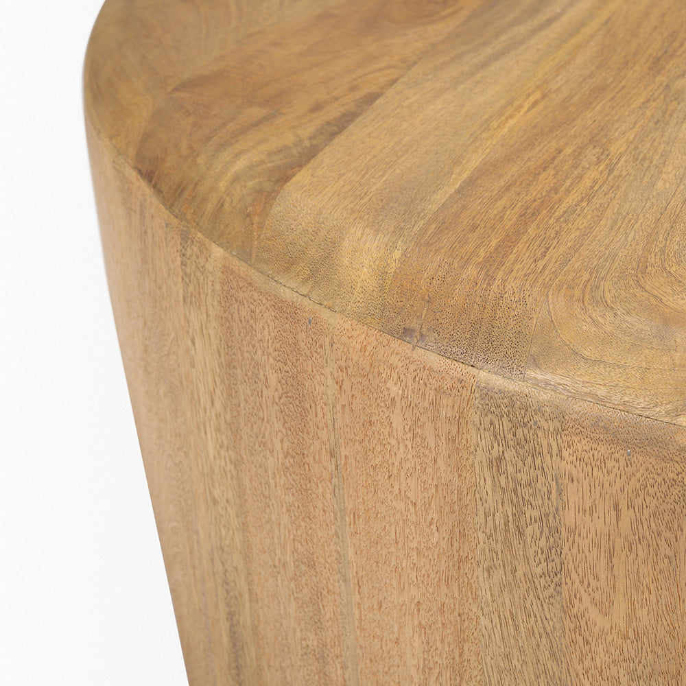 Mercana - Shima Round Light Brown Wood W/Arched Legs Coffee Table - 70867 view 6