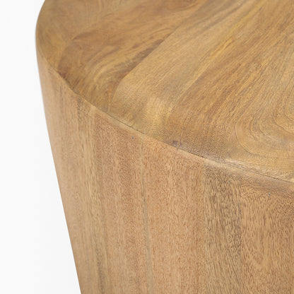 Mercana - Shima Round Light Brown Wood W/Arched Legs Coffee Table - 70867 view 6