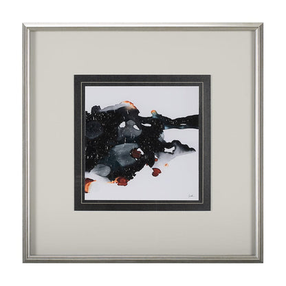 Mercana - Shimmering Night III by Mercana Studio Hand Embellished Textured Framed Art Print Matted under Glass - 14794 view 1