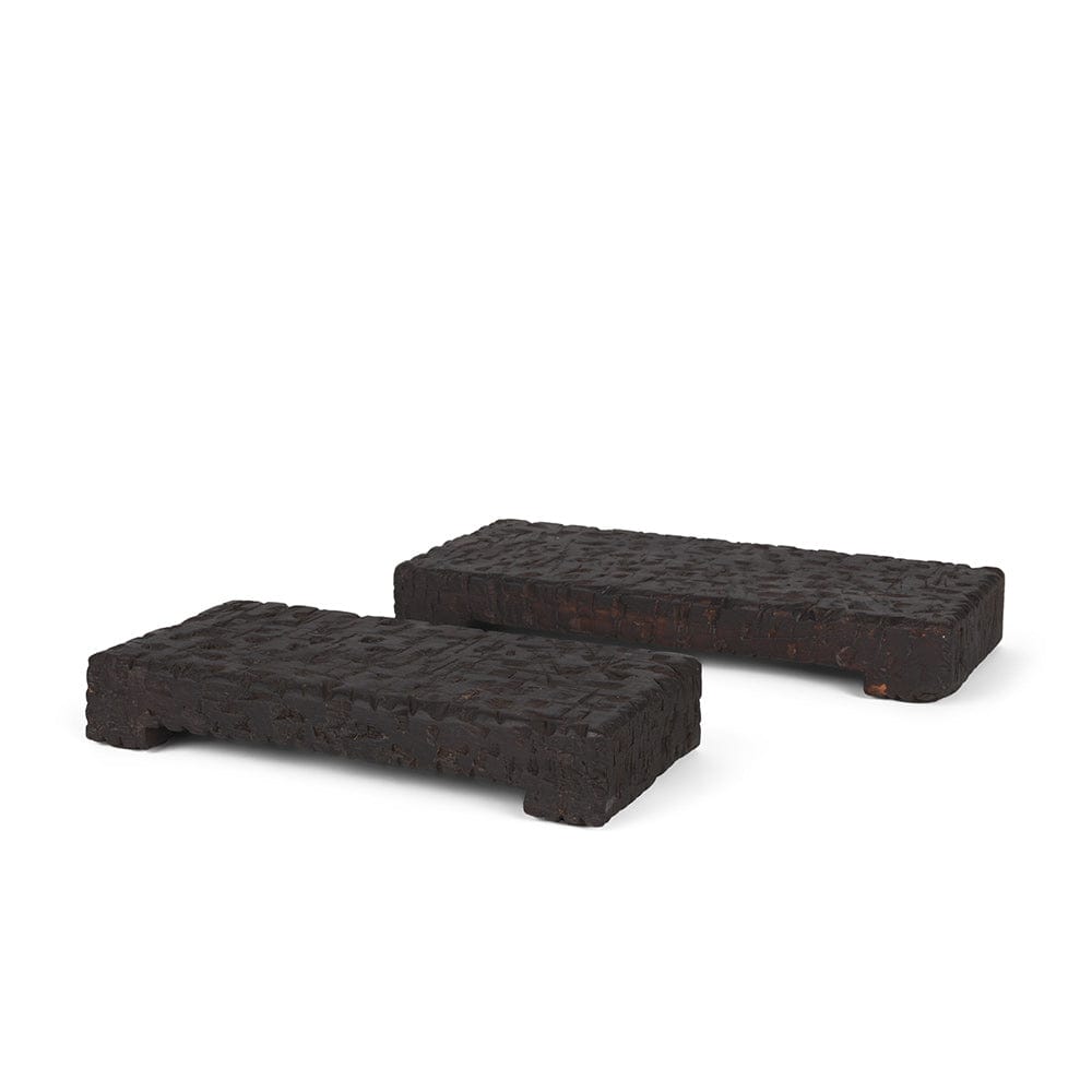 Mercana - Shira Reclaimed Dark Brown Wooden Riser (Set of 2) - 70500 view 1