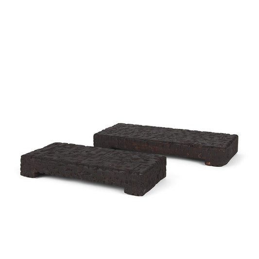 Mercana - Shira Reclaimed Dark Brown Wooden Riser (Set of 2) - 70500 view 1