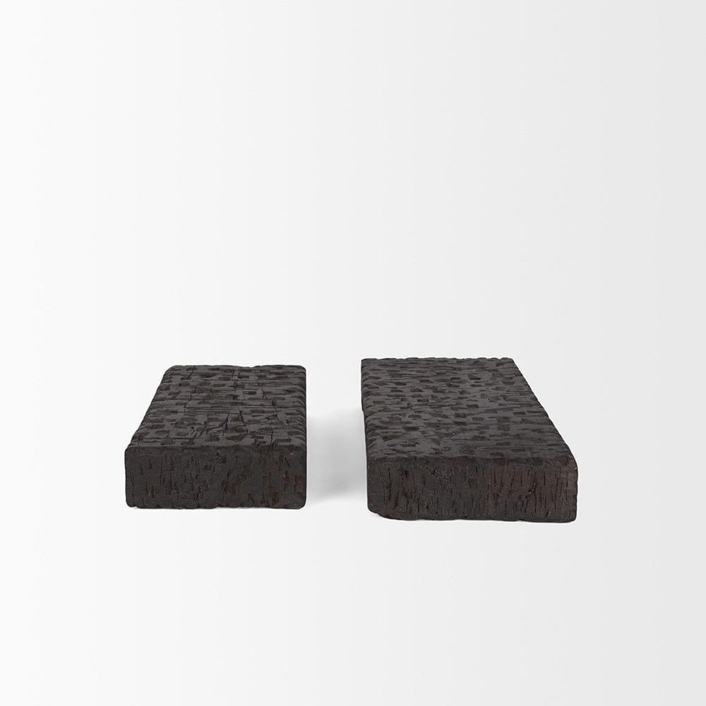 Mercana - Shira Reclaimed Dark Brown Wooden Riser (Set of 2) - 70500 view 3