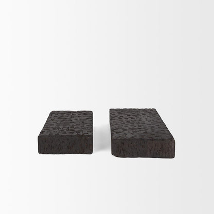 Mercana - Shira Reclaimed Dark Brown Wooden Riser (Set of 2) - 70500 view 3