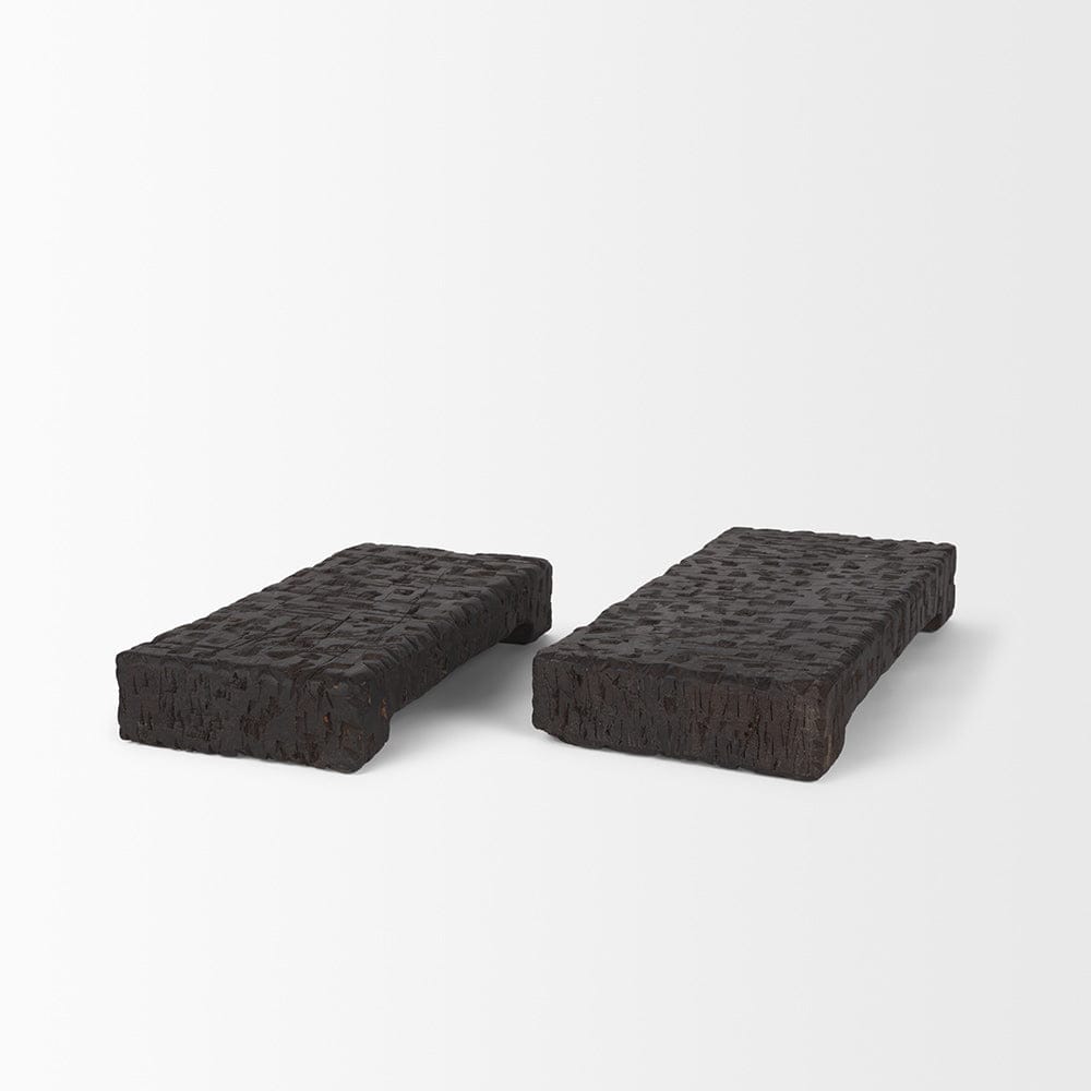 Mercana - Shira Reclaimed Dark Brown Wooden Riser (Set of 2) - 70500 view 4
