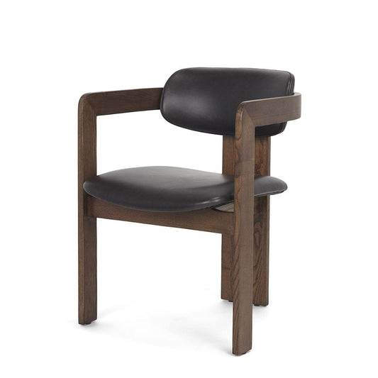 Mercana - Shiro Medium Brown w/ Espresso Brown Leather Dining Chair - 70804 view 1