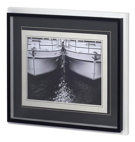 Mercana - Side By Side MAT-0261 by Aaron Matheson Hand Embellished Textured Framed Art Print Matted under Glas - 11491 view 1