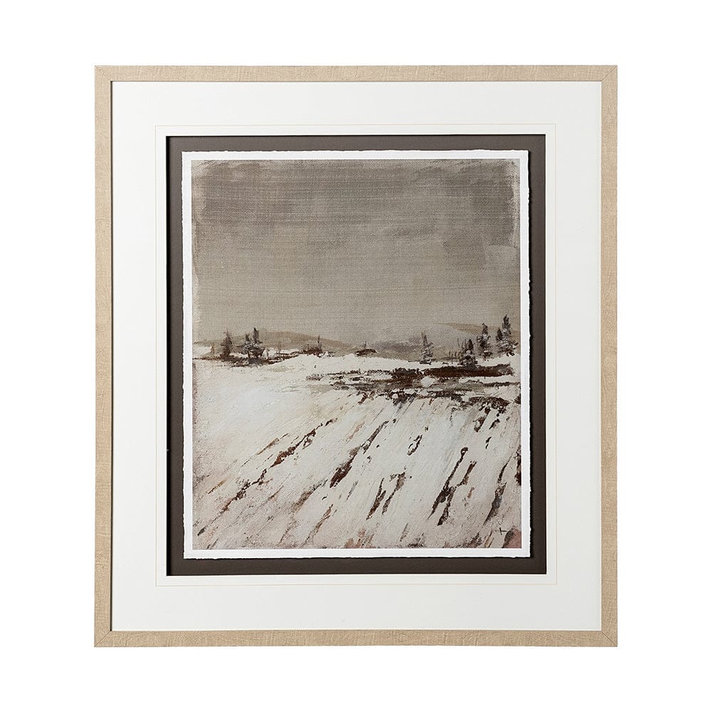 Mercana - Silent Snow I by Jonathan Klassen a Hand Embellished Textured Framed Art Print Matted under Glass - 12766 view 1