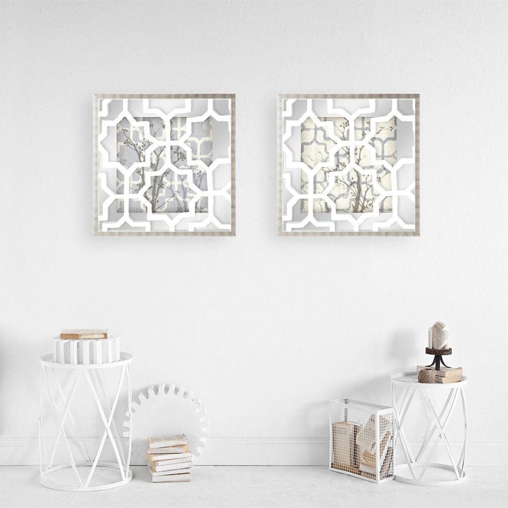Mercana - Silhouette & Pattern V MC Jennifer Goldberger Hand Embelished Framed Art Print Matted under Glass - 9110 view 4