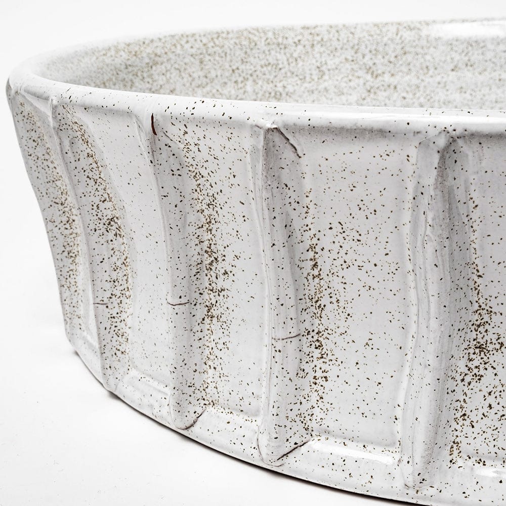Mercana - Silone Large 16L x 16W White Ceramic Bowl - 68904_CLOSEOUT view 4