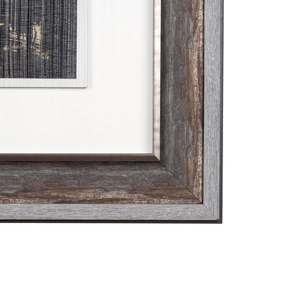 Mercana - Silver and gold Inspiration I by Mercana Studio a Hand Embellished Textured Framed Art Print - 14409 view 3