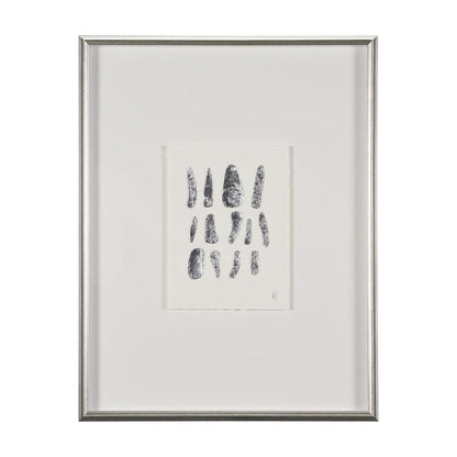 Mercana - Silver Pebbles by Studio M a handmade Original Framed Artwork under Glass - 15098 view 1