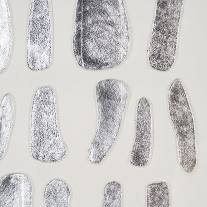 Mercana - Silver Pebbles by Studio M a handmade Original Framed Artwork under Glass - 15098 view 7