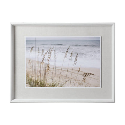 Mercana - Silver Seagrass by Marlana Semenza a Hand Embellished Textured Framed Art Print Matted under Glass - 12211 view 1