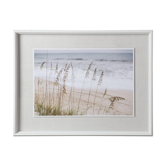 Mercana - Silver Seagrass by Marlana Semenza a Hand Embellished Textured Framed Art Print Matted under Glass - 12211 view 1
