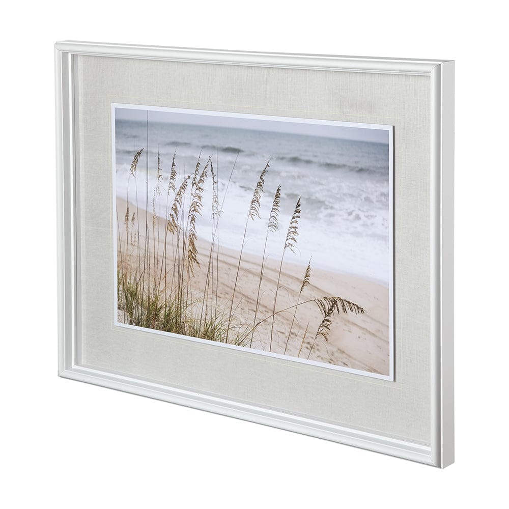 Mercana - Silver Seagrass by Marlana Semenza a Hand Embellished Textured Framed Art Print Matted under Glass - 12211 view 2