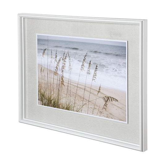 Mercana - Silver Seagrass by Marlana Semenza a Hand Embellished Textured Framed Art Print Matted under Glass - 12211 view 2