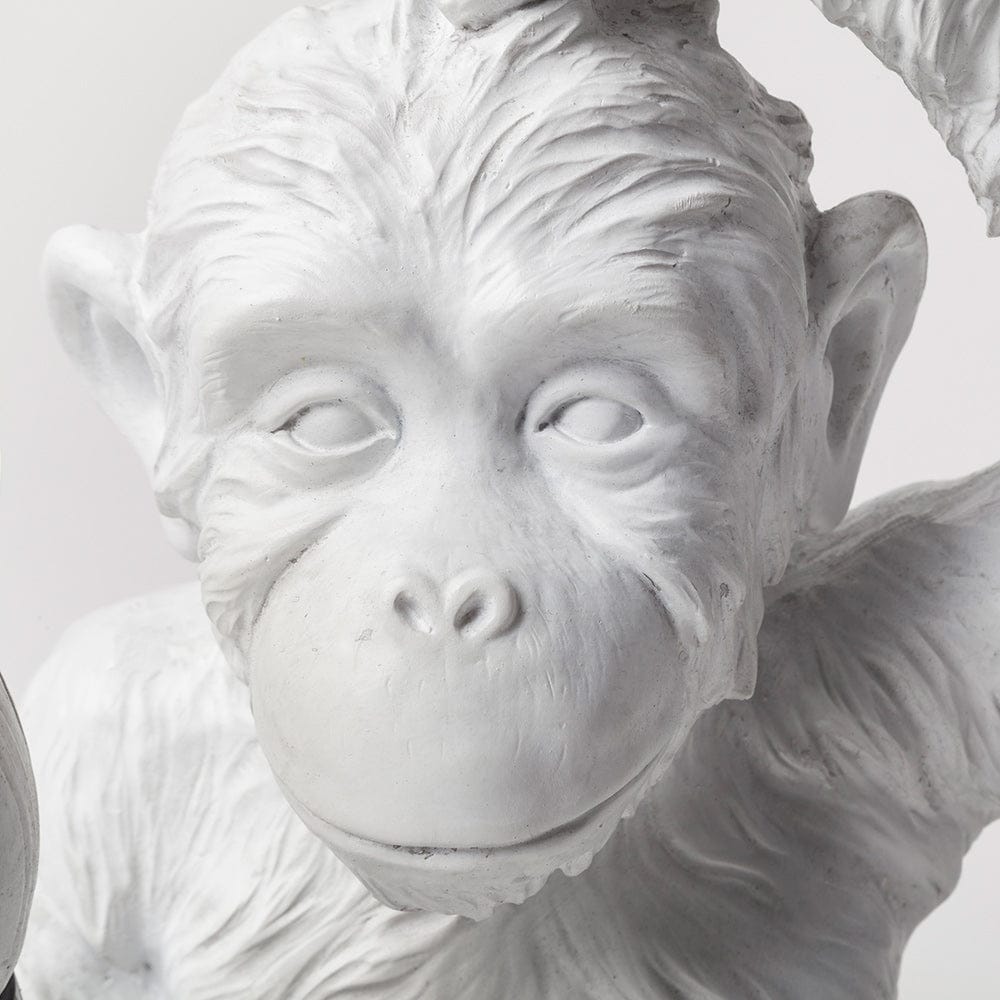 Mercana - Simia 12"H White Resin Playful Monkey Table Lamp - 65319 view 5