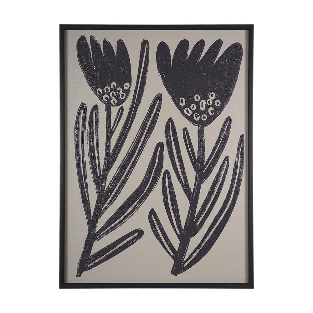 Mercana - Simple Floral-Grow by Mercana Studio a Hand Embellished Textured Framed Art Print - 15080 view 1