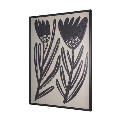 Mercana - Simple Floral-Grow by Mercana Studio a Hand Embellished Textured Framed Art Print - 15080 view 2