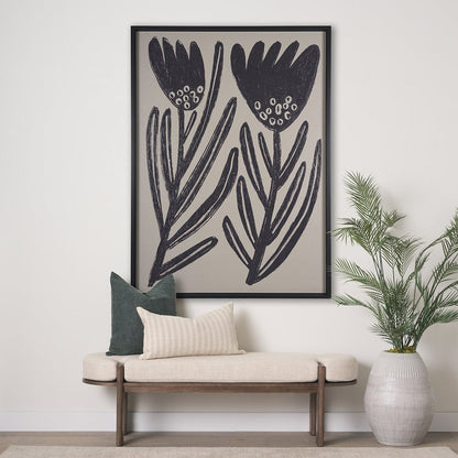 Mercana - Simple Floral-Grow by Mercana Studio a Hand Embellished Textured Framed Art Print - 15080 view 8