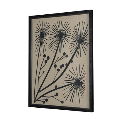 Mercana - Simple Floral - Grow by Mercana Studio Hand Embellished Textured Framed Art Photo Matted under Glass - 14949 view 2