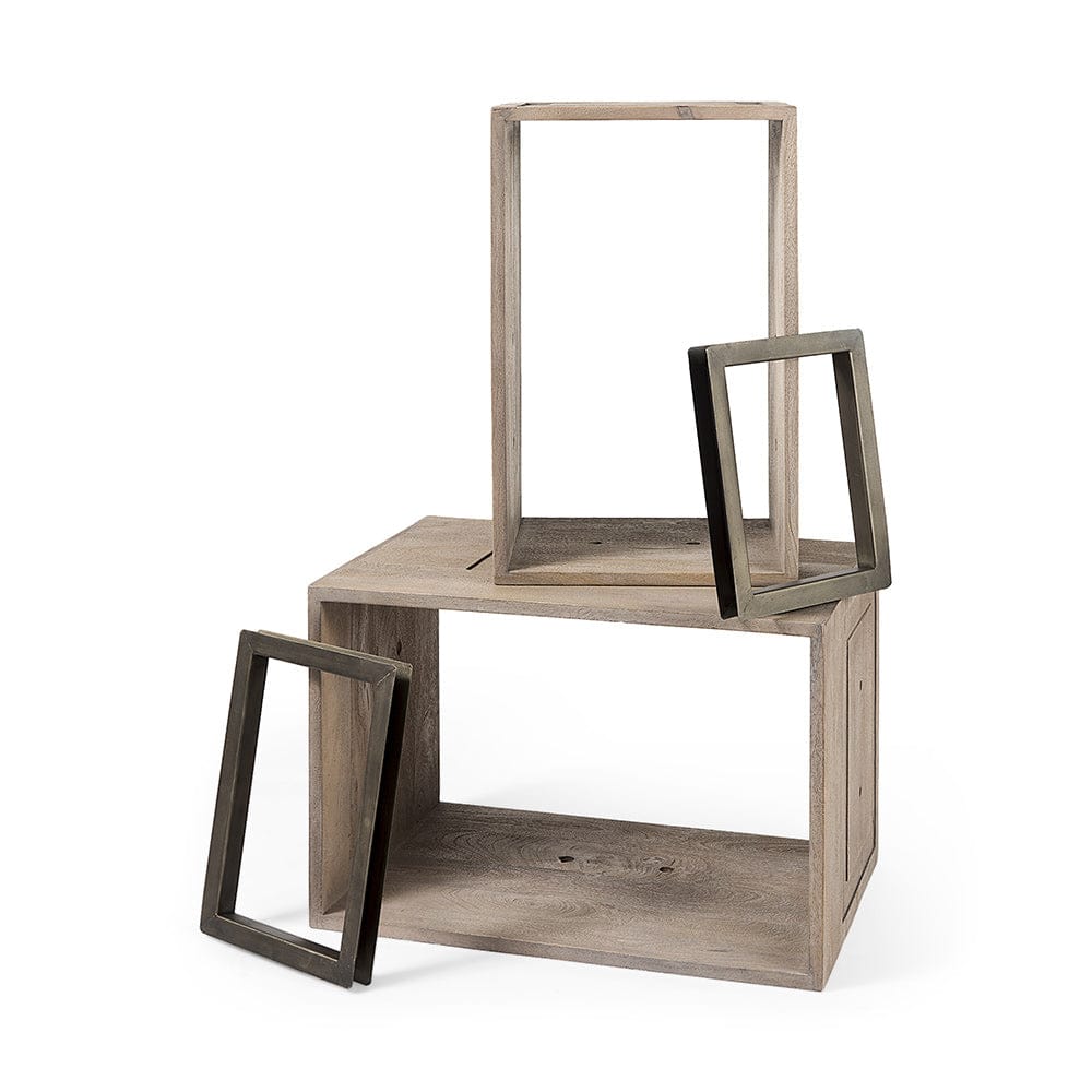 Mercana - Simul Light Brown Wood Modular Shelving Unit (Set of 2) - 69229_CLOSEOUT view 1