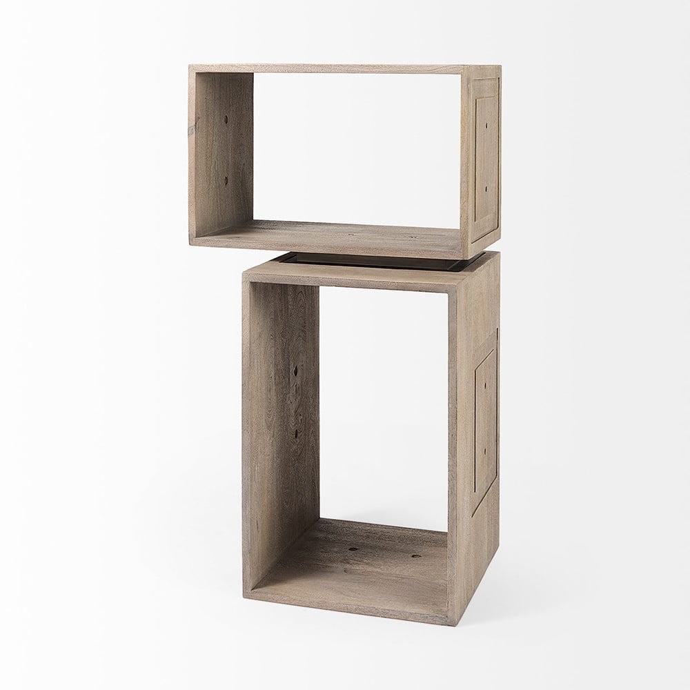 Mercana - Simul Light Brown Wood Modular Shelving Unit (Set of 2) - 69229_CLOSEOUT view 2